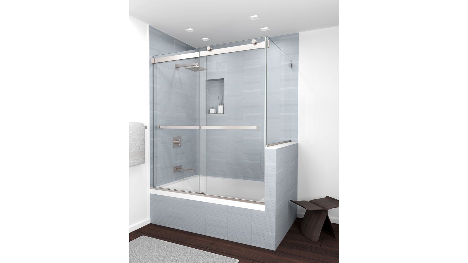 Equalis Series™ Frameless By-Pass Shower Doors